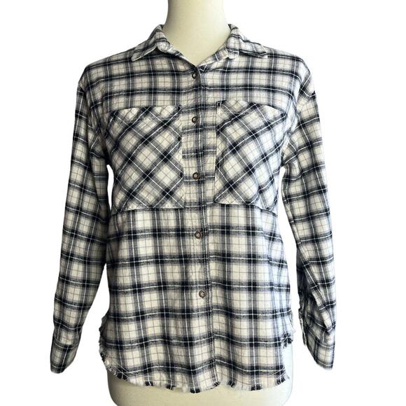 Zara Girls Plaid Long Sleeved Button Up Shirt - Picture 1 of 7